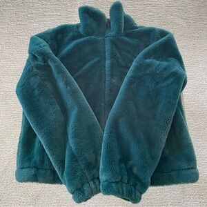 Urban Outfitters Green faux fur jacket size M